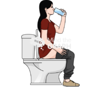 Woman seated toilet while taking glass water lateral - Edit and Customize Icons of Woman seated toilet while taking glass water lateral Woman seated toilet while taking glass water lateral Icons, Symbols, Pictures, and Images